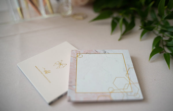 CBT Signature Gold Marble Sticky Note Pad